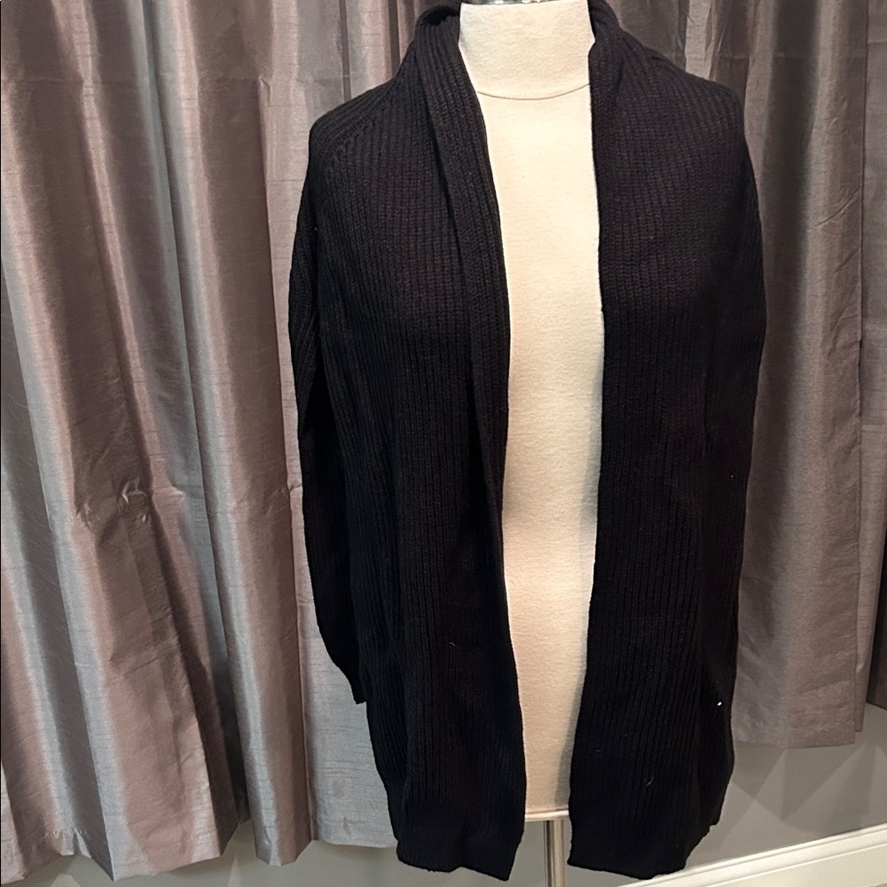 Women's Black Open-Front Sweater shrug